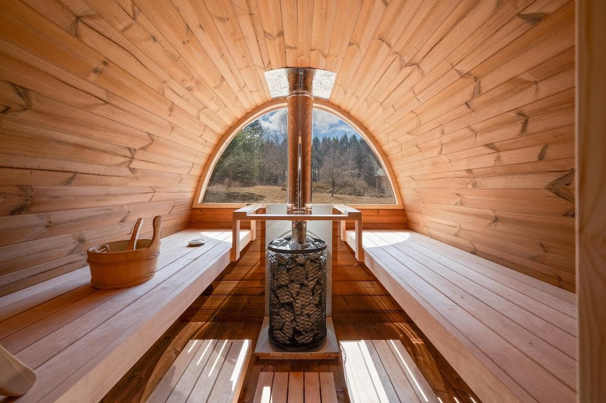 Wood fired sauna